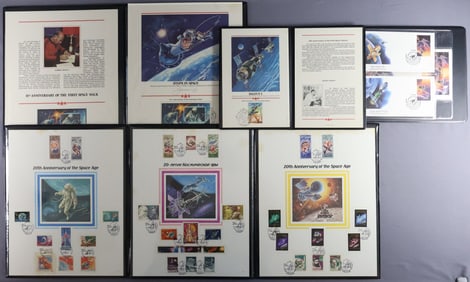 4 - Fleetwood Russian Space Stamp Sets with Alexi Leonov Signature