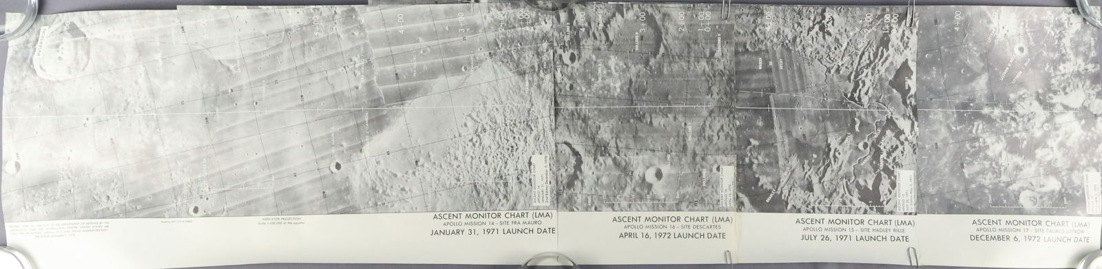 Apollo 14/15/16/17 Lunar Module Ascent Charts (1 of 5)