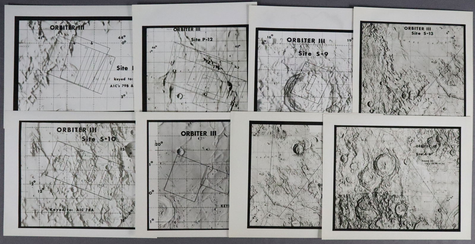 8 - Lunar Orbiter 3 Original NASA Site Map Photographs (1 of 5)