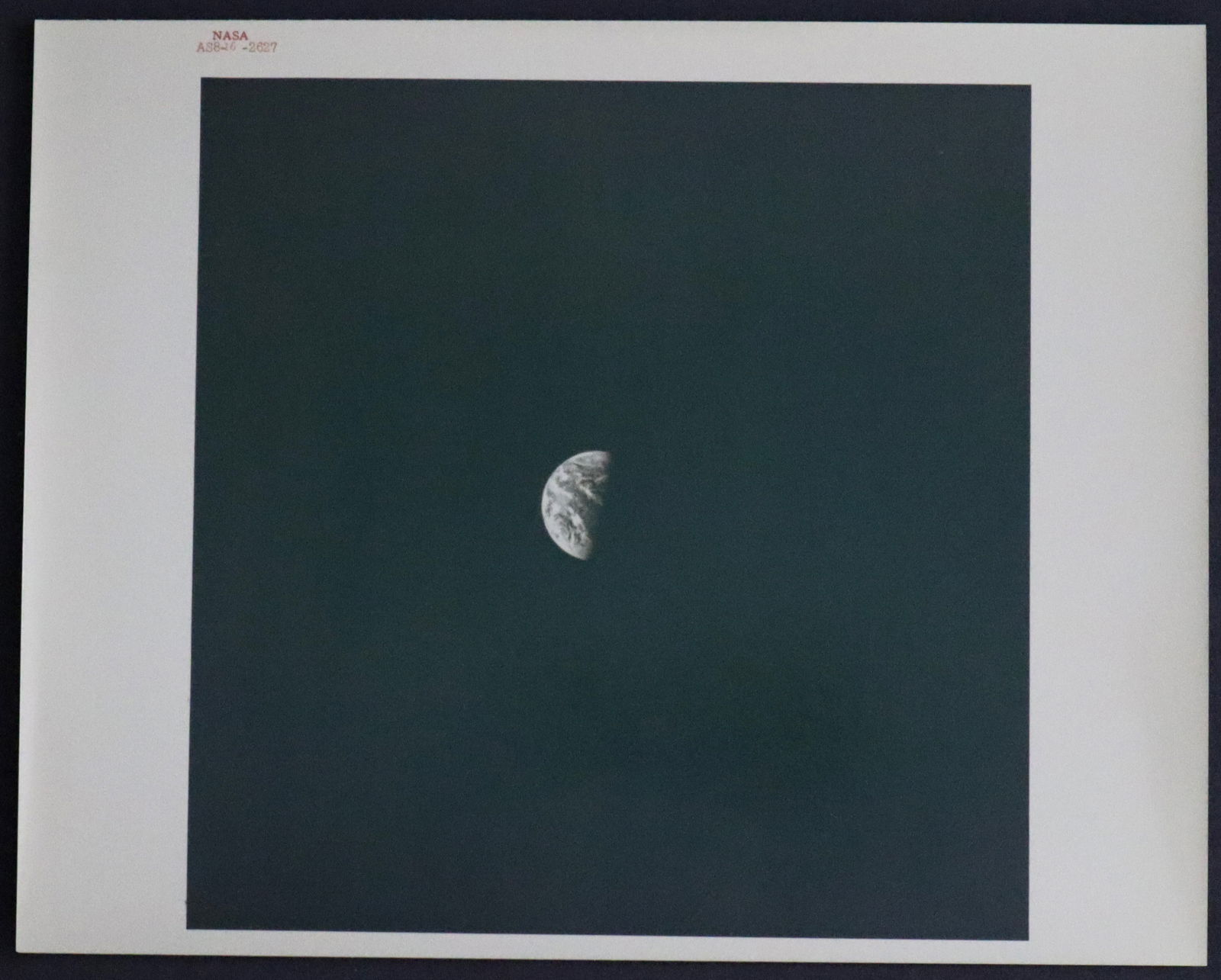 Apollo 8 Earth View Original NASA Red Numbered Photograph #1 (1 of 2)