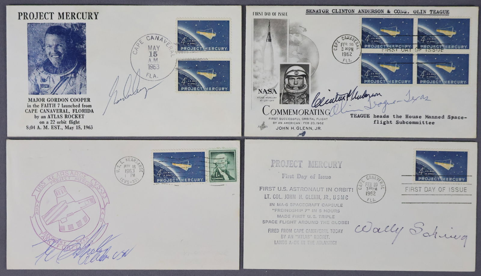 Gordon Cooper MA-9 Signed Cover & More (1 of 2)