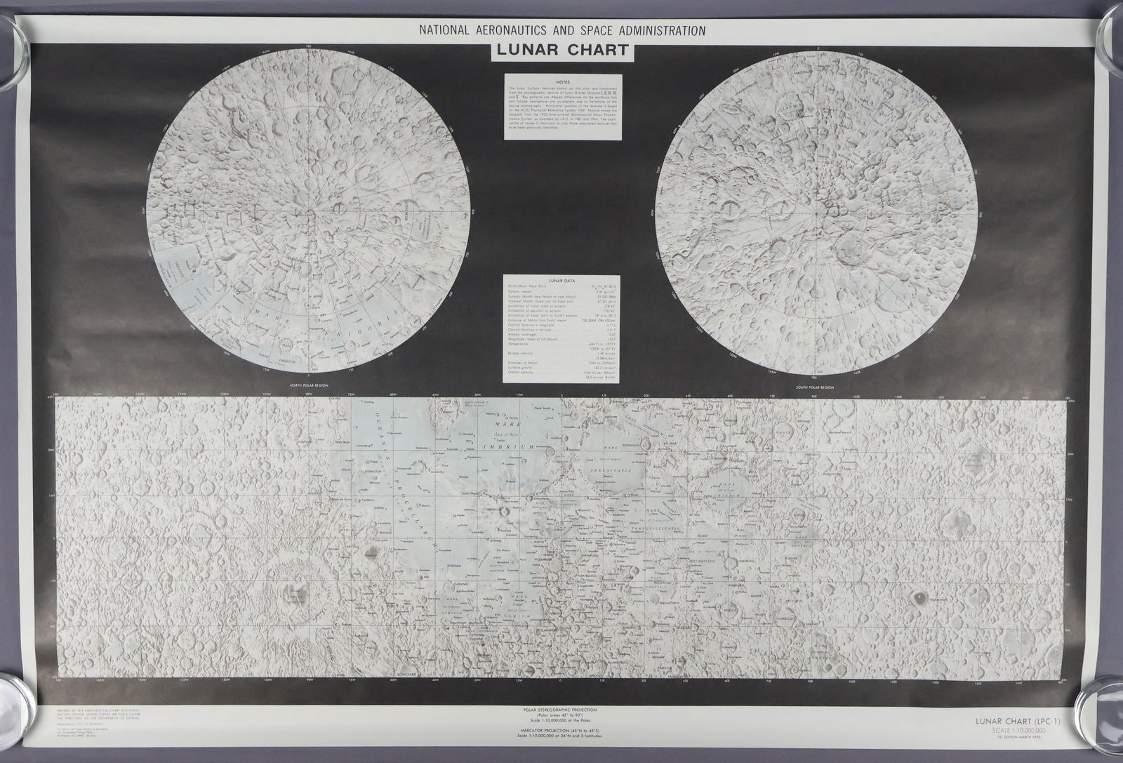 Apollo Lunar Chart (LPC-1) 1970 #2 (1 of 1)