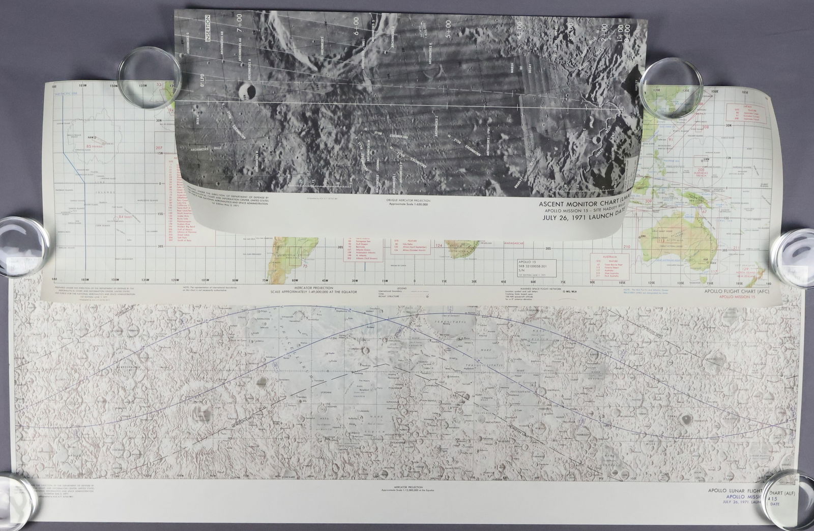 Apollo 15 Moon & Earth Flight Charts (1 of 1)