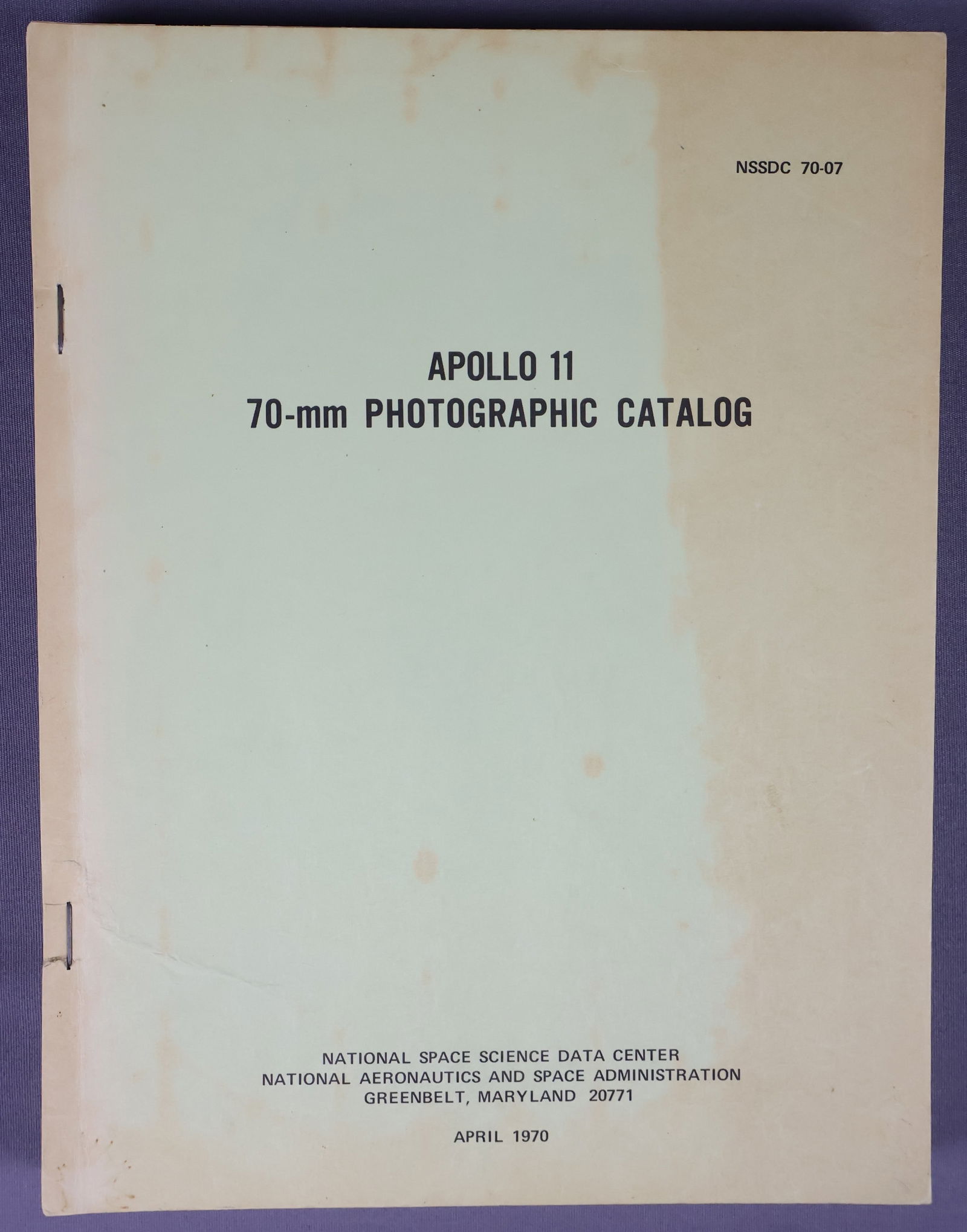 Apollo 11 70-mm Photographic Reference Catalog (1 of 4)