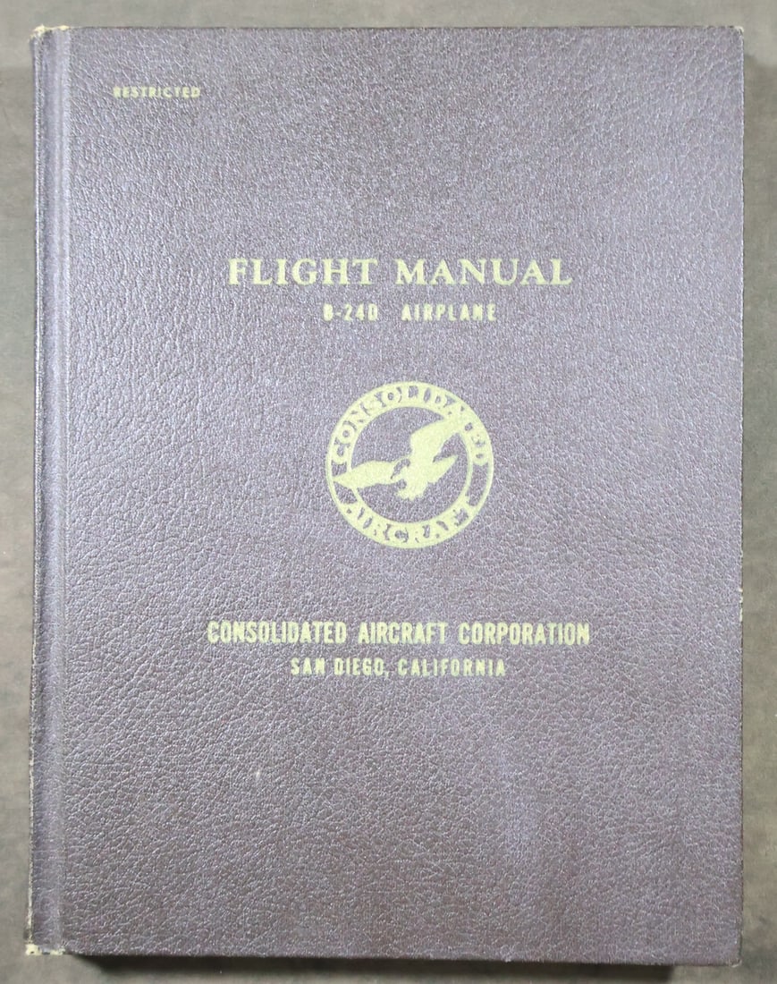Original B-24D Liberator Bomber Flight Manual (1 of 5)