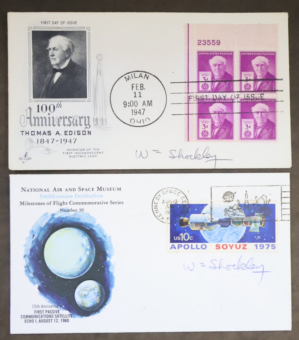 2 - "Inventor of the Transistor Effect" William B. Shockley Signed Covers (1 of 2)