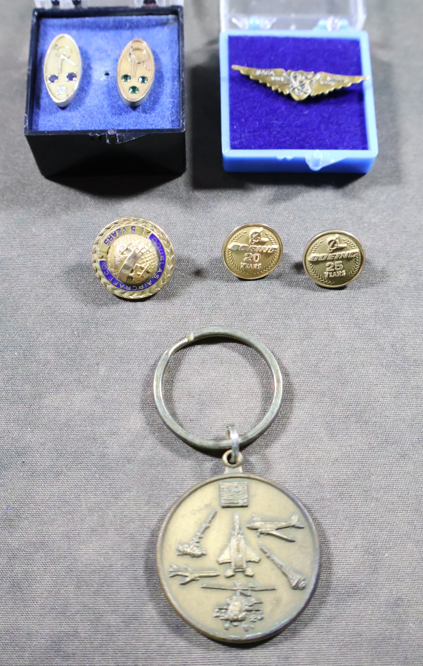 McDonnell Douglas Anniversary Service Pins & Keychain (1 of 5)