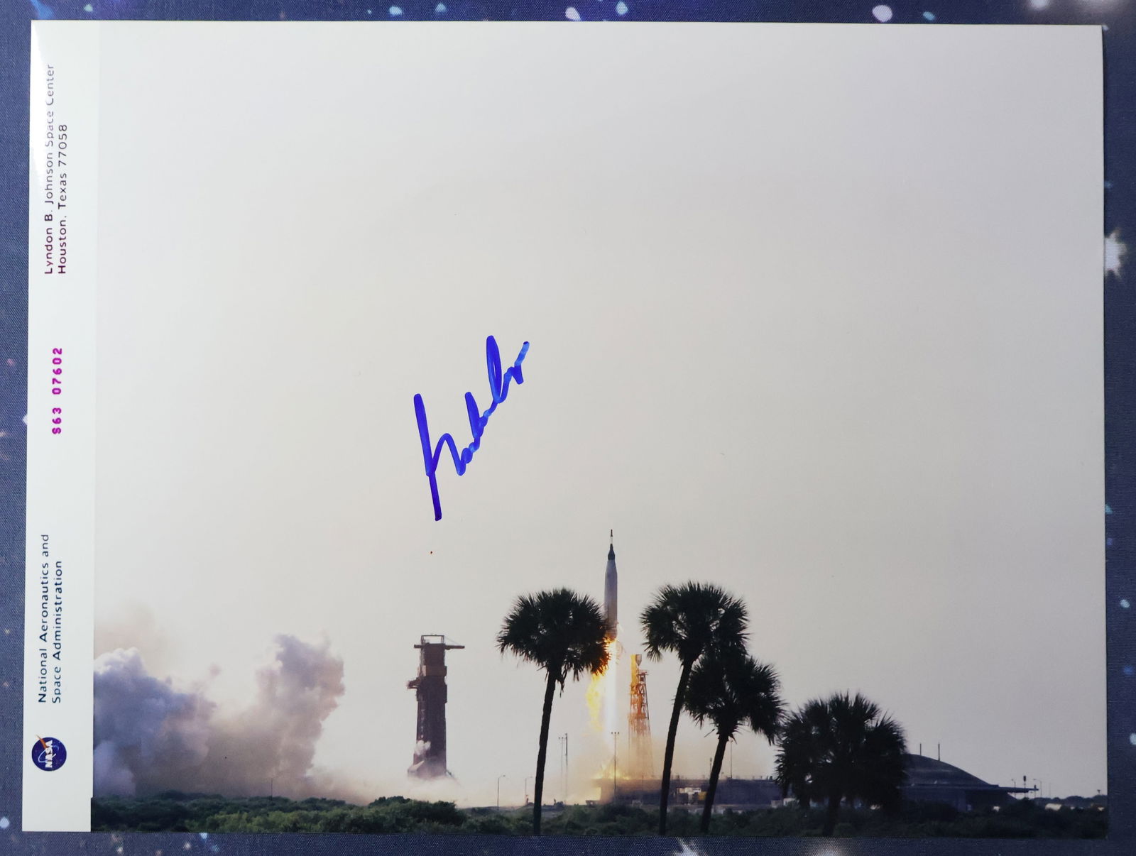 Astronaut Gordon Cooper Signed NASA Red Numbered MA-9 Launch Photograph (1 of 2)