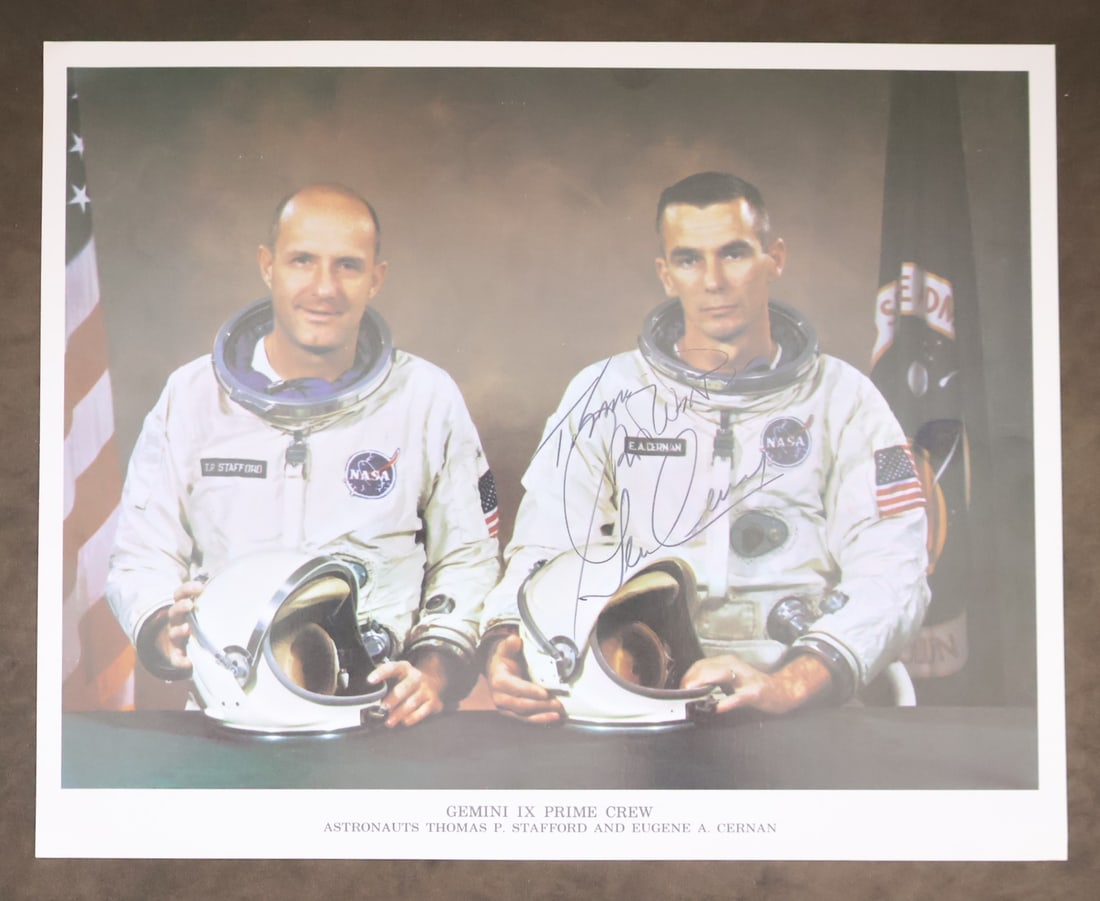 Astronaut Gene Cernan Signed Gemini GT-9 Lithograph (1 of 2)