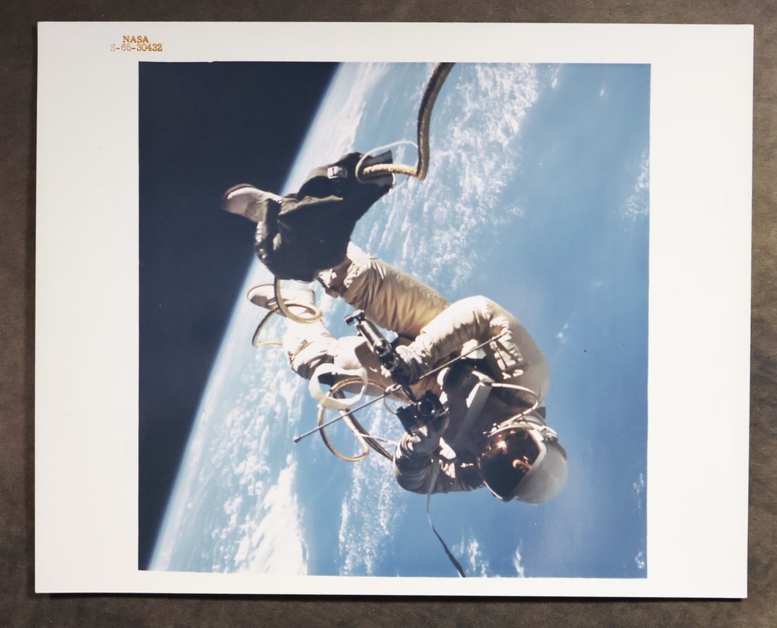 Official Gemini IV Ed White “Zero Gravity” NASA Red Numbered Photograph (1 of 2)
