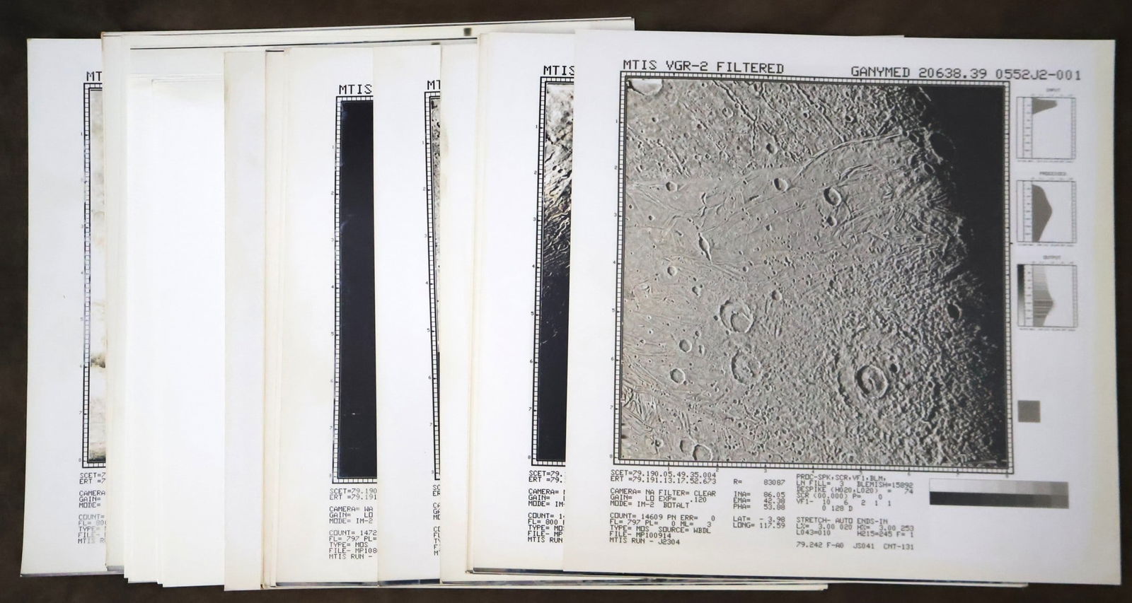 25 - Original NASA Voyager 2 Telemetry Lunar Surface Photographs (1 of 2)