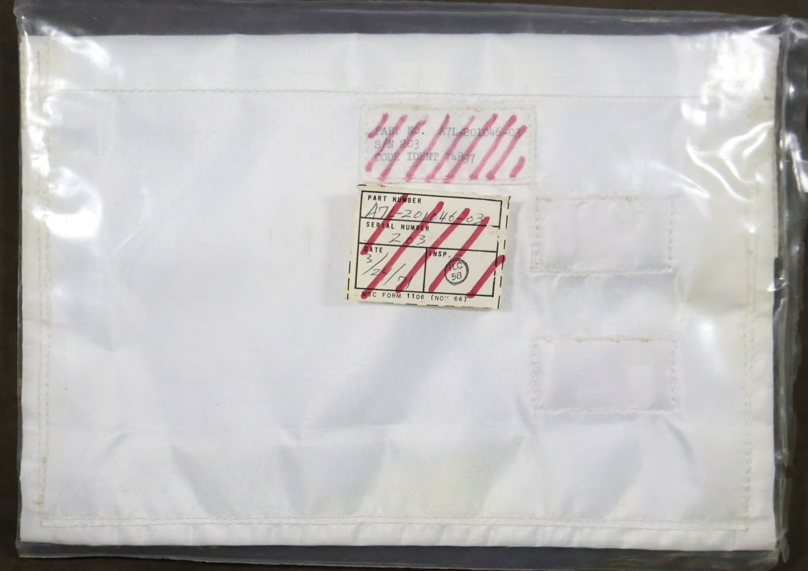 Apollo A7L Space Suit Data Pocket (1 of 3)