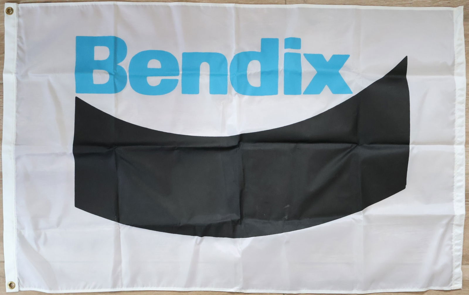 Original Apollo Era Bendix Corporation Flag: A nylon sewn original Apollo era Bendix Corporation flag. The flag measures 29" x 48". The flag is in excellent like new condition with light surface dust and has not been used or displayed.