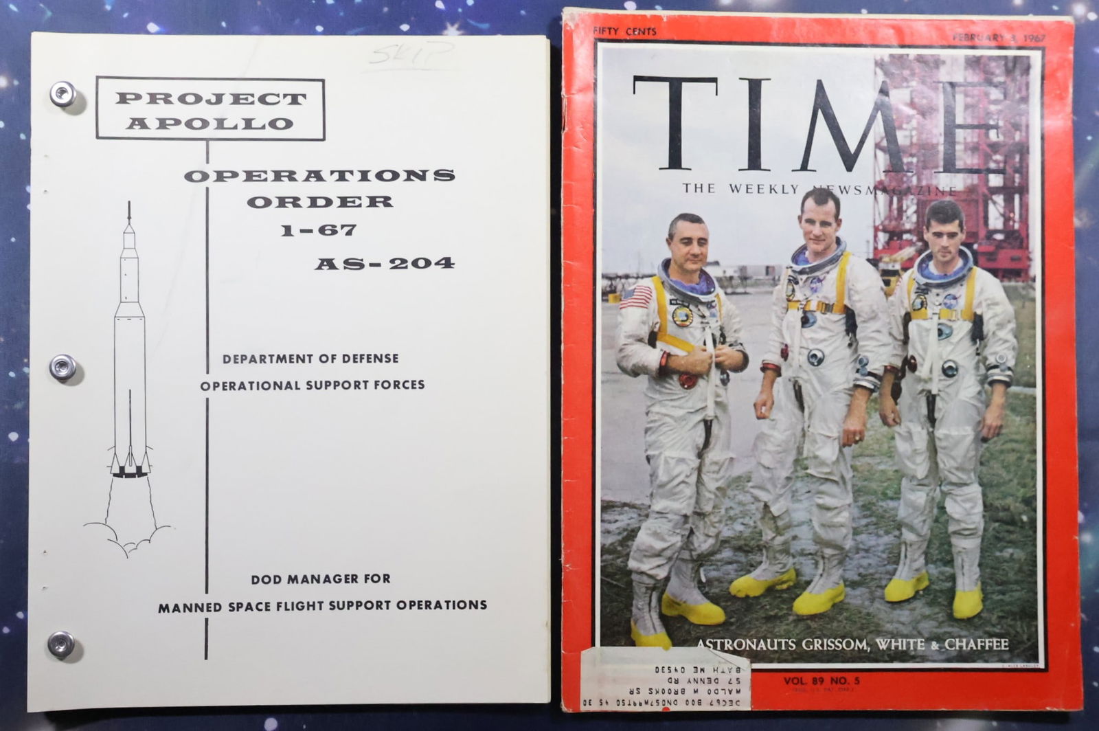 Apollo 1 / AS-204 Operation Order 1-67 Manual Issue 14 Days Before Fire (1 of 3)