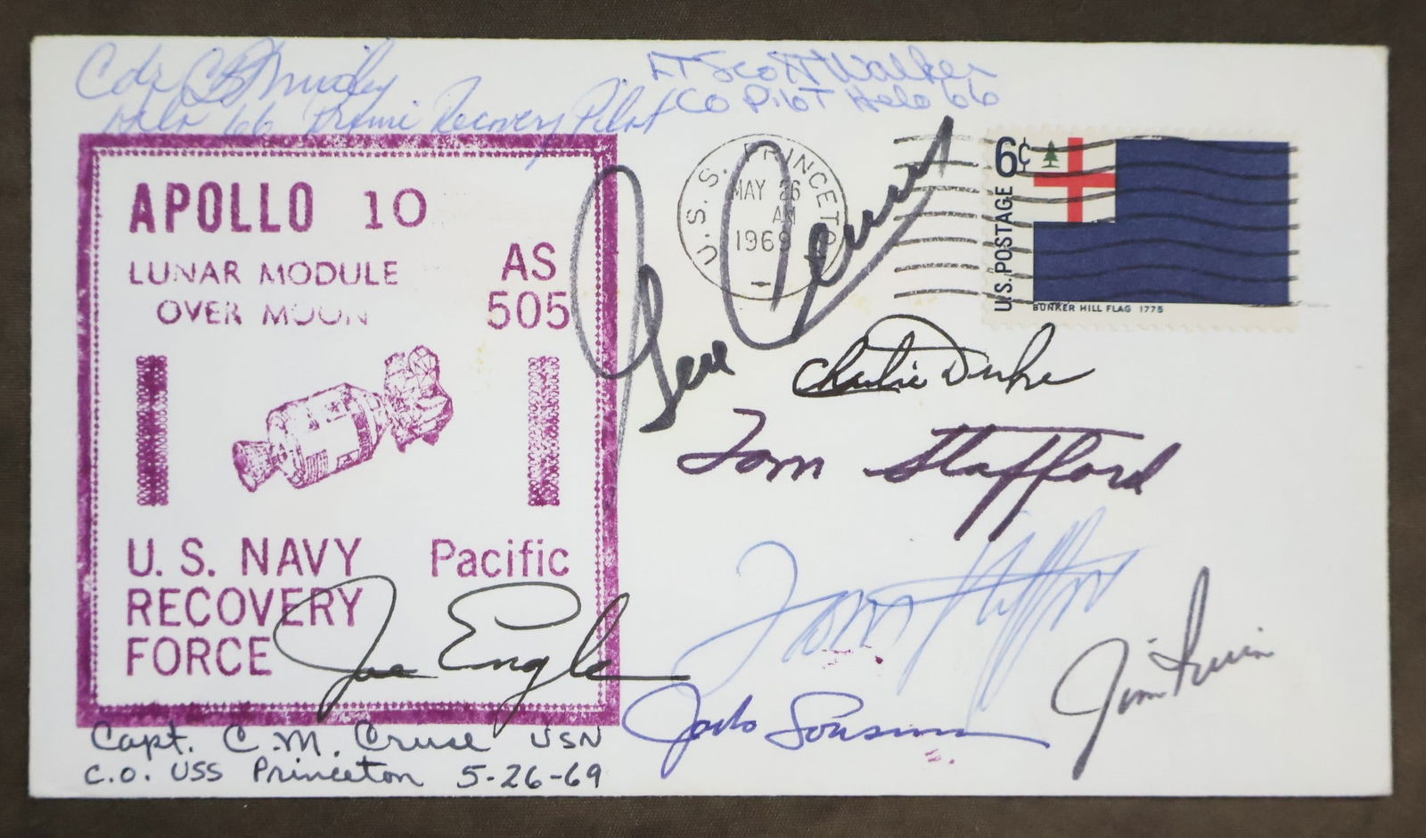 Apollo 10 U.S. Navy Recovery Multi Signed Cover (1 of 2)