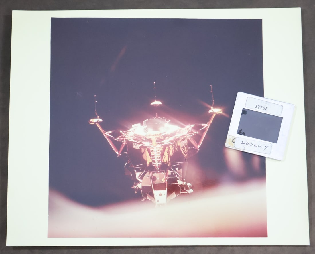 Vintage Apollo 11 Lunar Module Photograph with Color Positive (1 of 4)