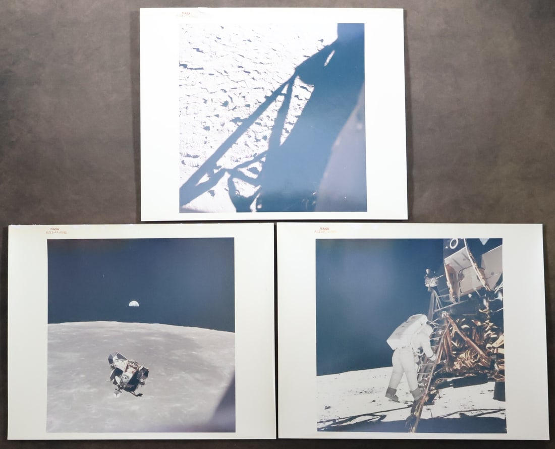 3 - Original NASA Apollo 11 Red Numbered Photographs (1 of 2)