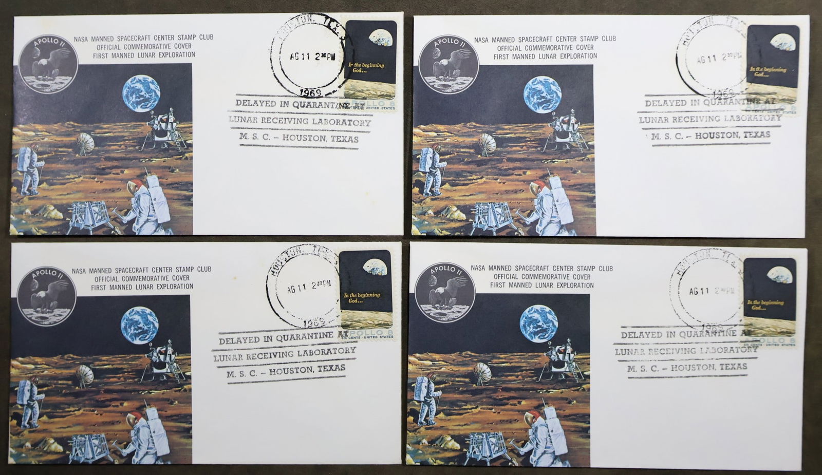 4 - Apollo 11 "Delayed in Quarantine" Commemorative Covers (1 of 3)