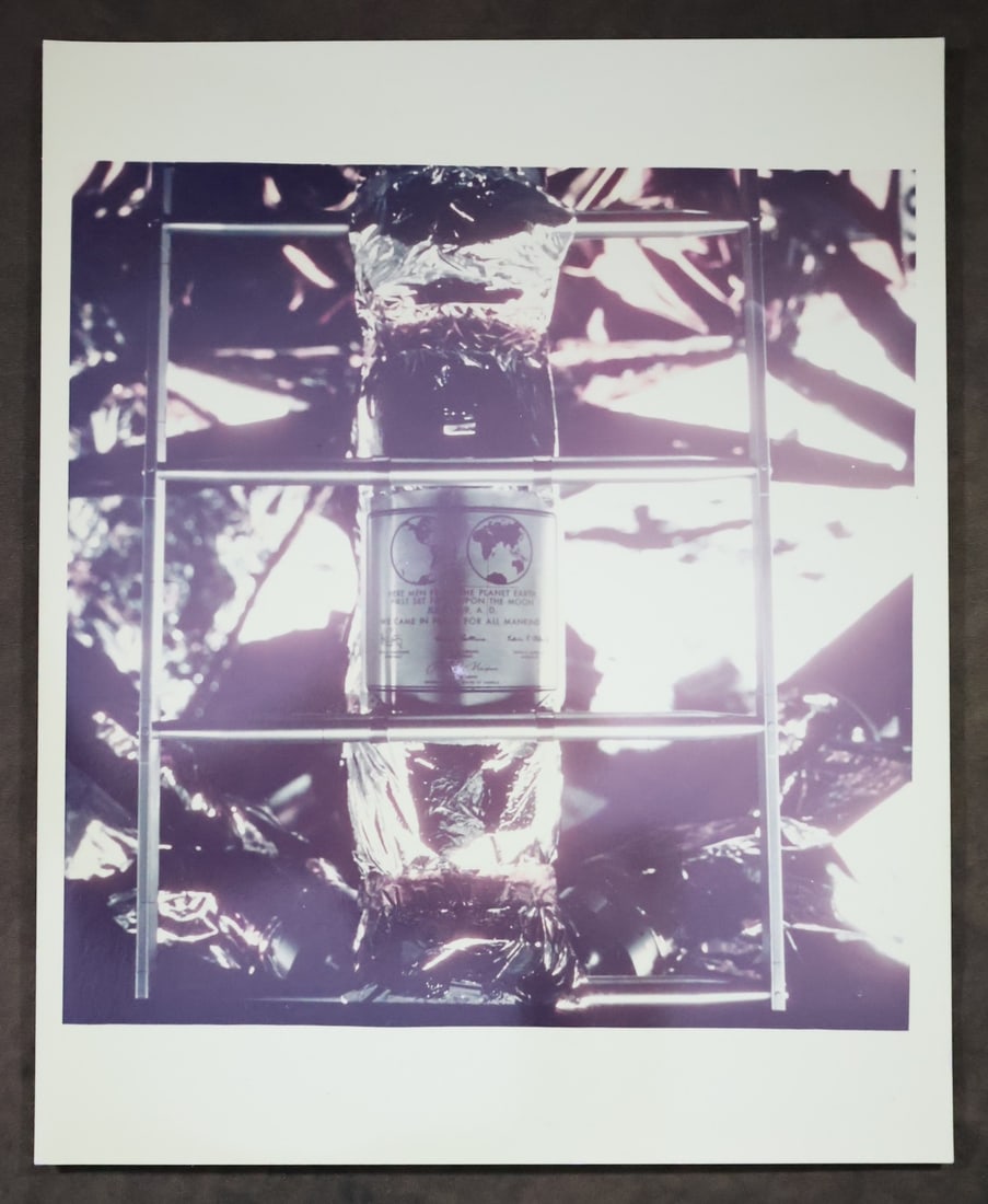 Apollo 11 Lunar Module Plaque Photograph (1 of 2)