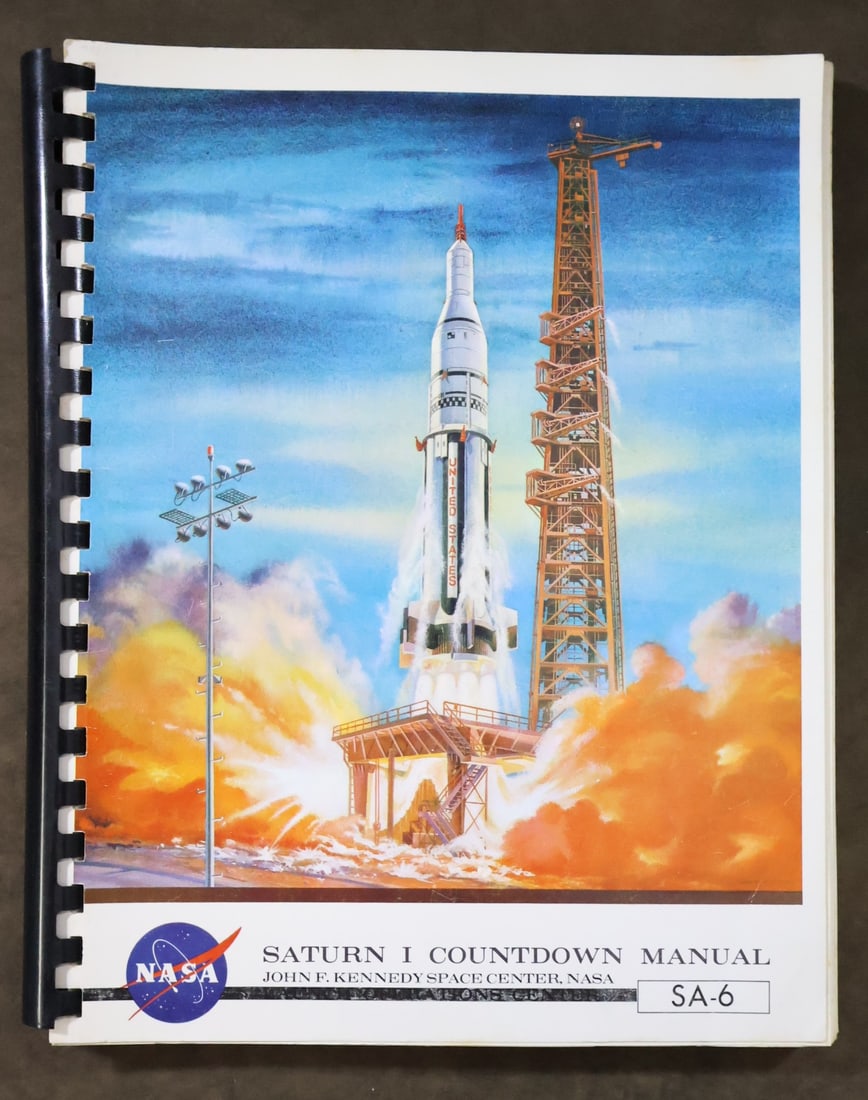 Original Apollo SA-6 Saturn 1 Countdown Manual (1 of 6)