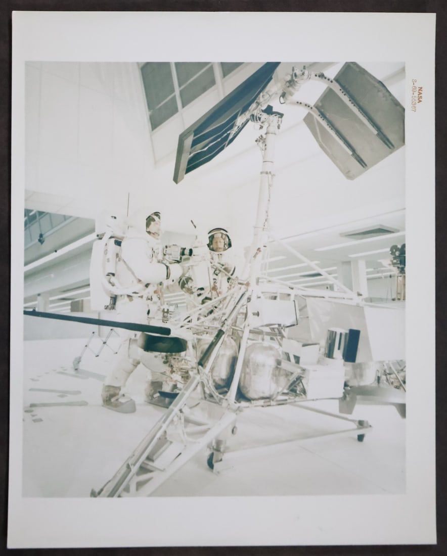 Apollo 12 NASA Red Numbered Surveyor EVA Training Photograph (1 of 2)
