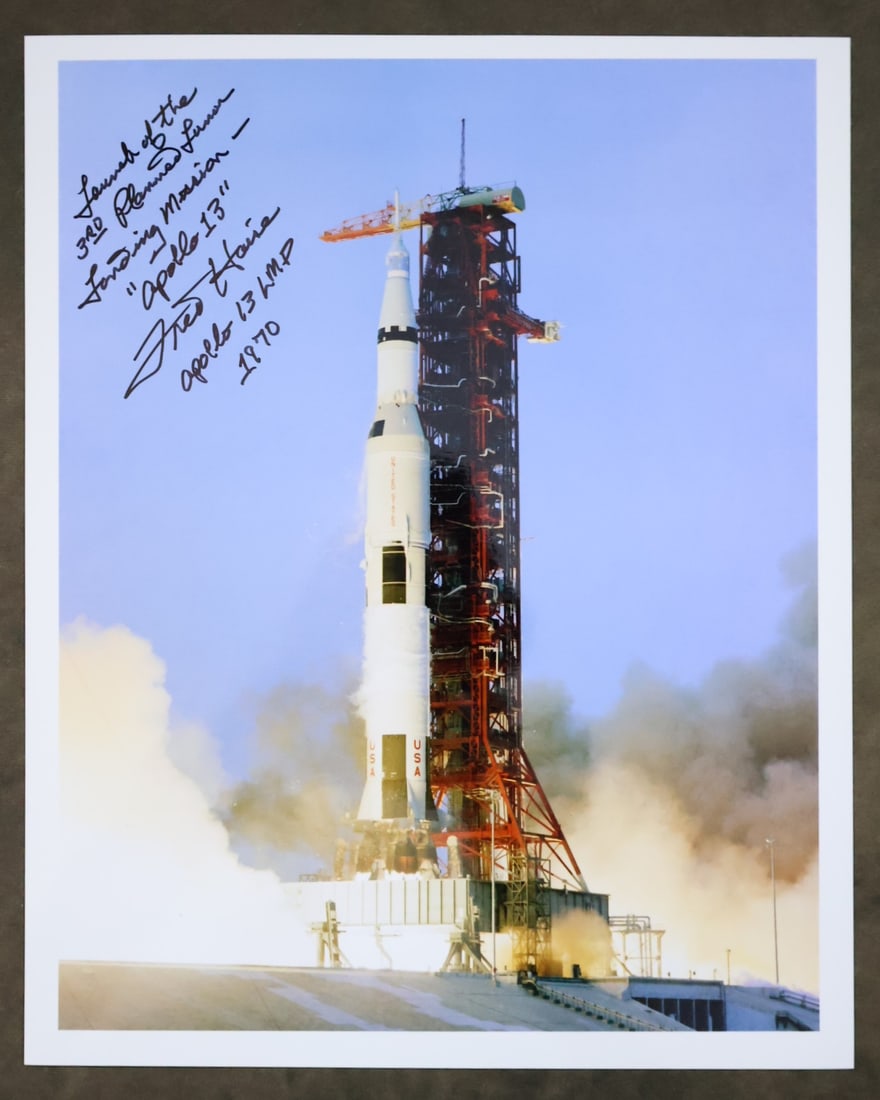 Apollo 13 Fred Haise Signed Launch Photograph (1 of 2)