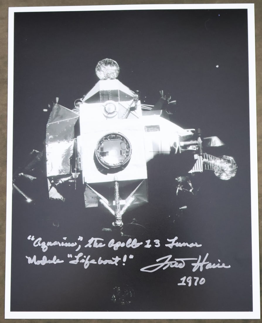 Apollo 13 Lunar Module "Aquarius" Fred Haise Signed Photograph (1 of 2)