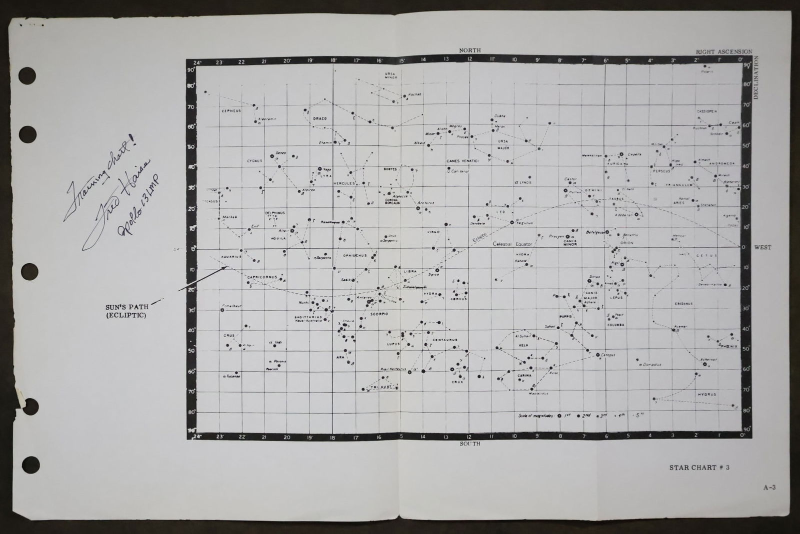 Apollo 13 Training Star Chart (1 of 2)