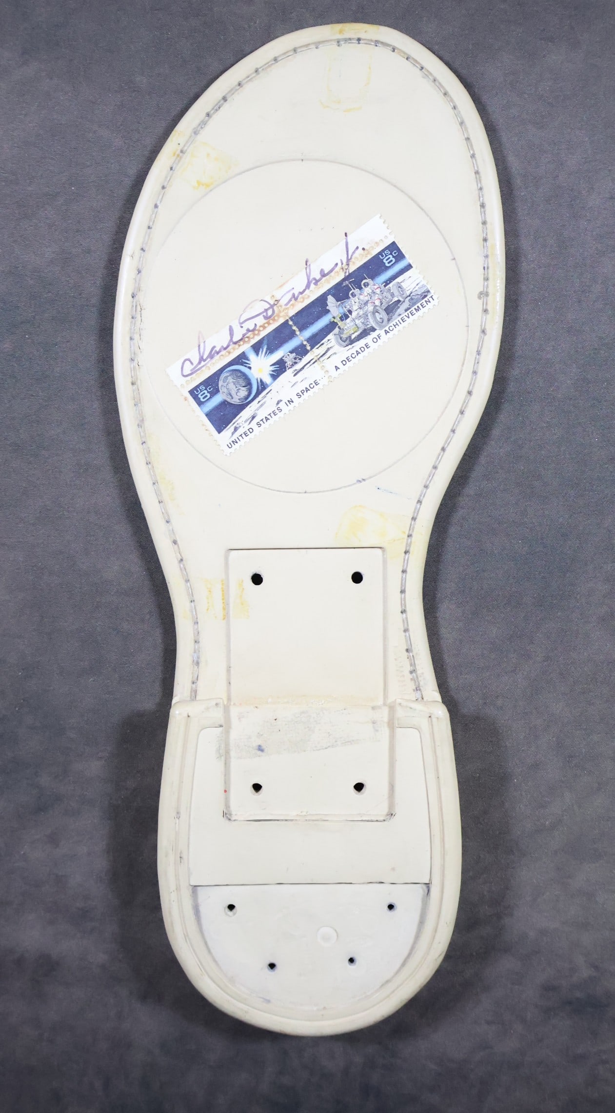 Charlie Duke Signed A7L Space Suit Boot Sole (1 of 4)