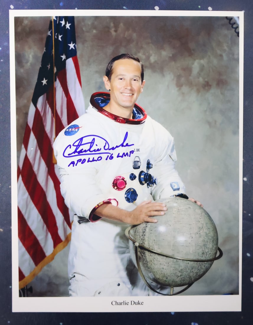 Apollo 16 Astronaut Charlie Duke Signed Portrait Photograph (1 of 2)