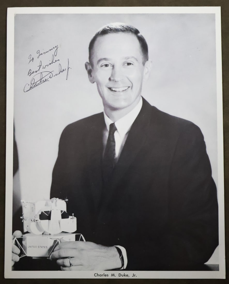 Vintage NASA Charlie Duke Signed Lithograph (1 of 2)