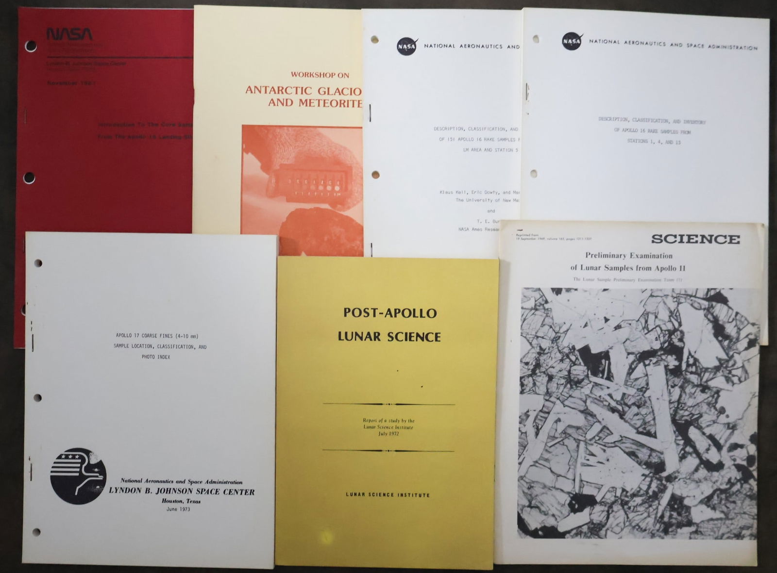 Apollo 16/17 Lunar Sample Classification & Inventory NASA Publications (1 of 7)