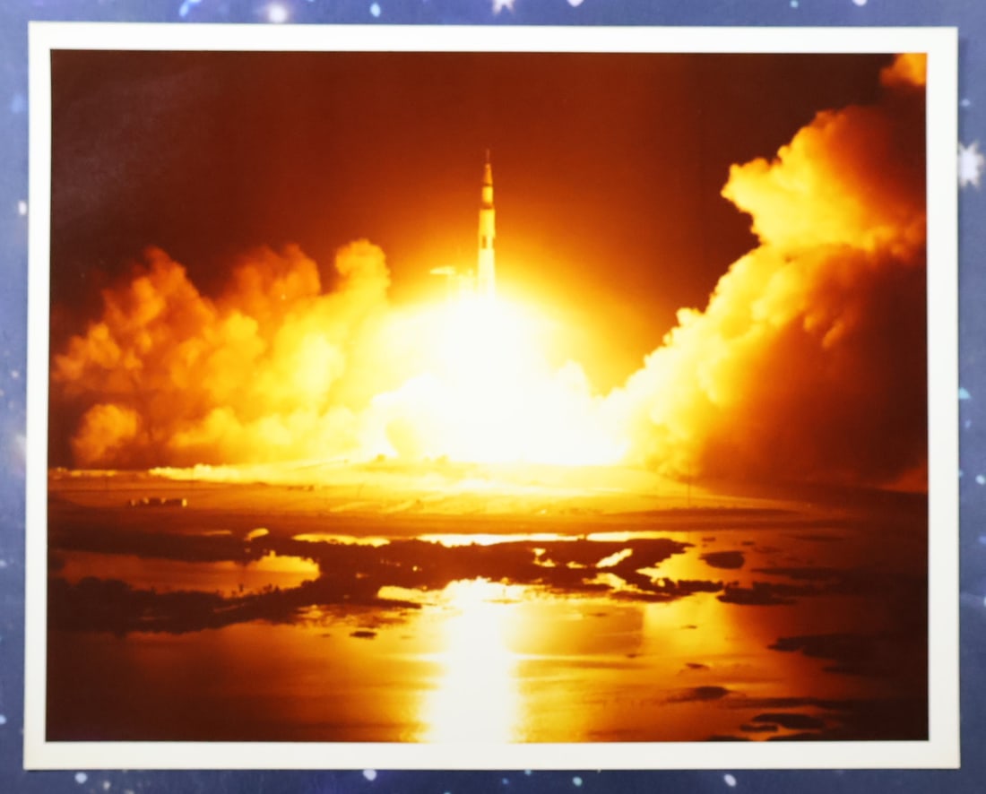Original Apollo 17 Night Launch -RCA- Photograph (1 of 2)