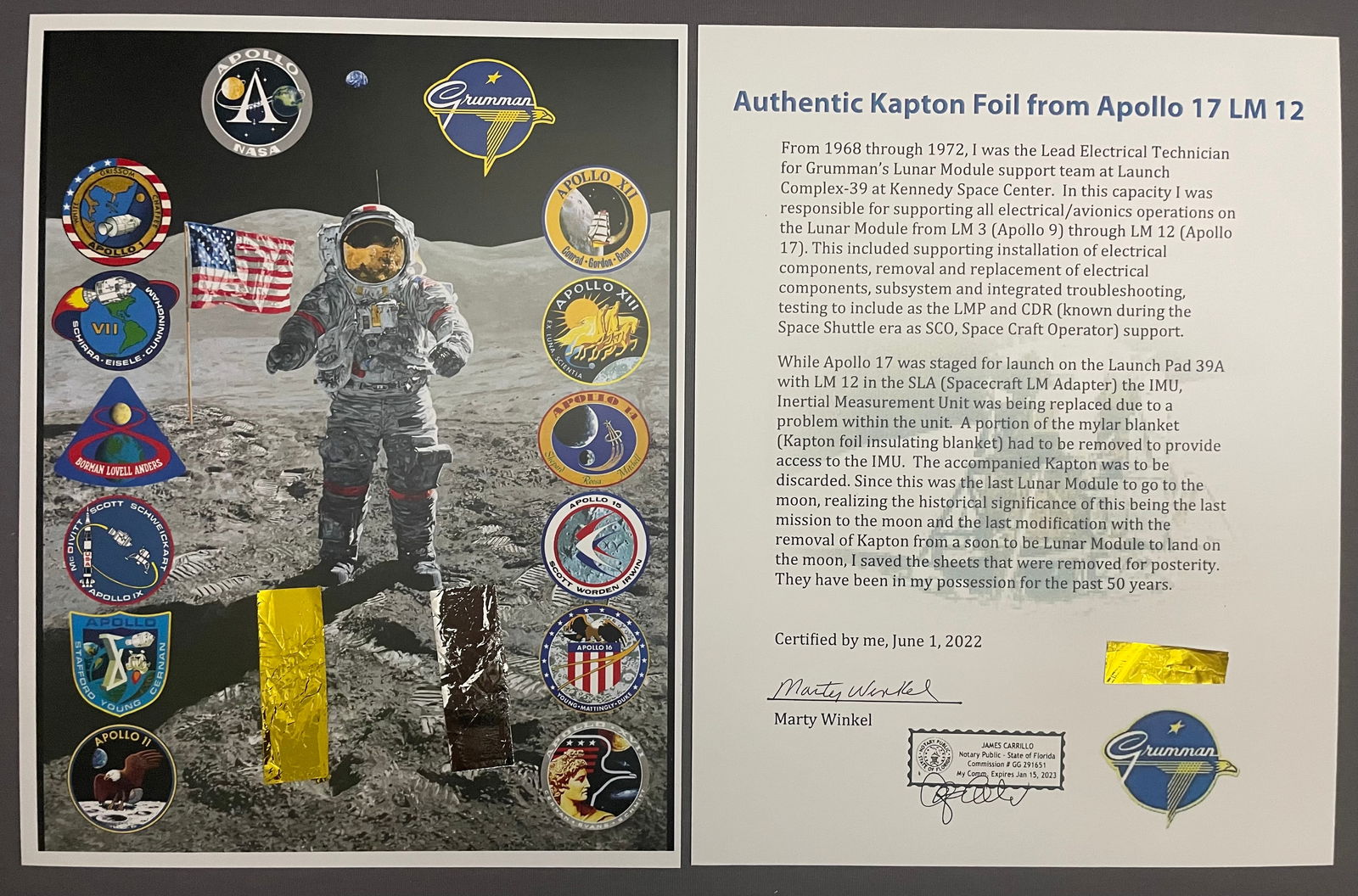 Apollo 17 LM-12 Kapton Foil Section Removed on the Launch Pad (1 of 3)