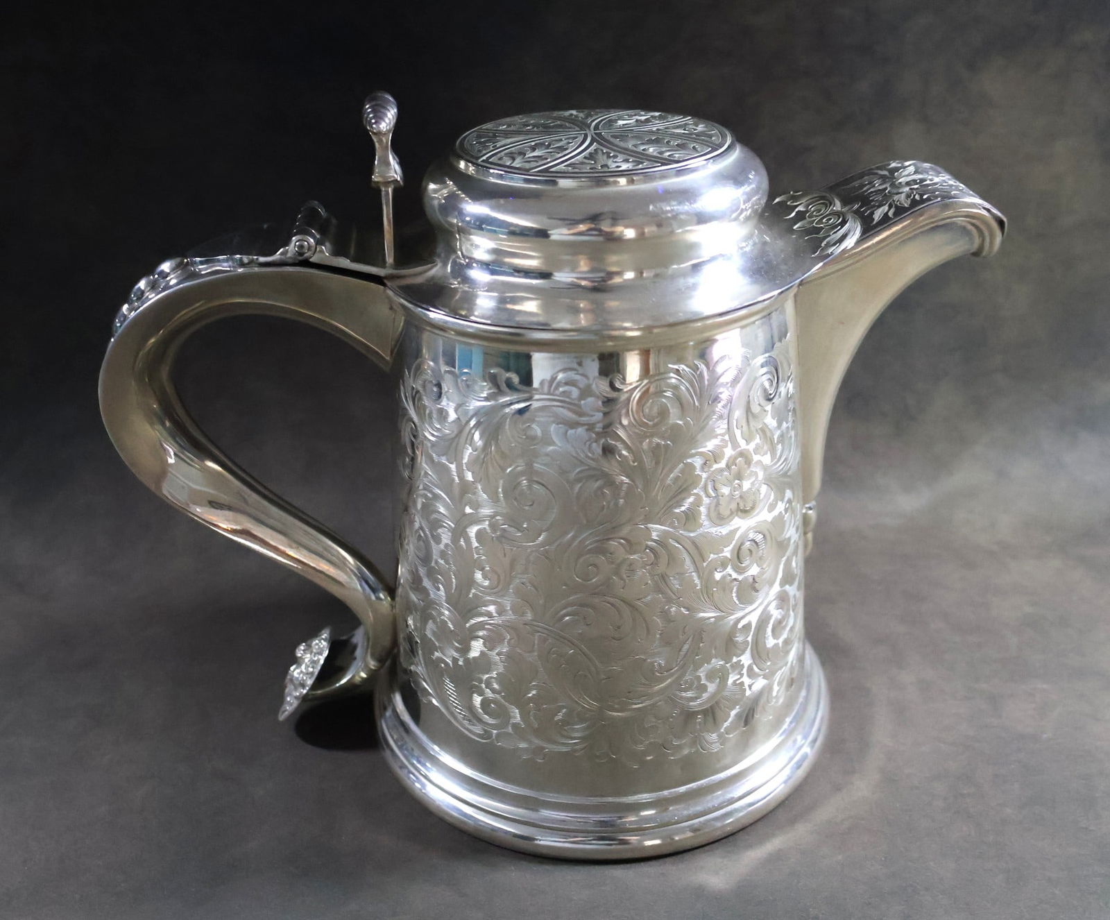 Exquisite Ball Black Co. 950 Silver Tea / Coffee Pot (1 of 5)