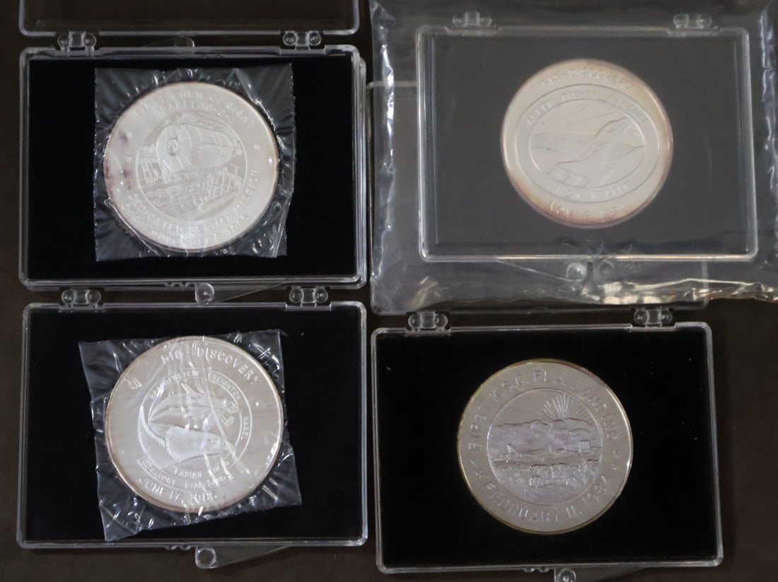 4 - Silver .999 Space Shuttle Mission Coins (1 of 4)
