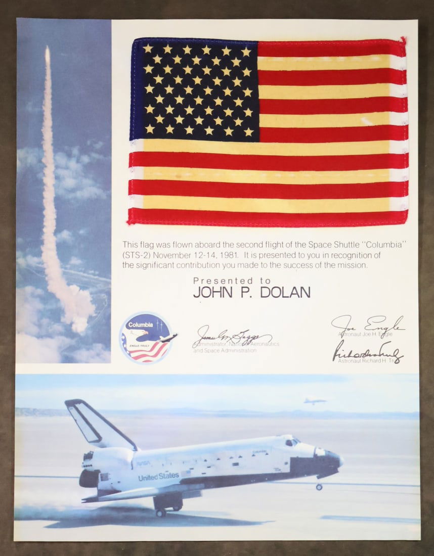 STS-2 Flown American Flag Presentation Award (1 of 2)