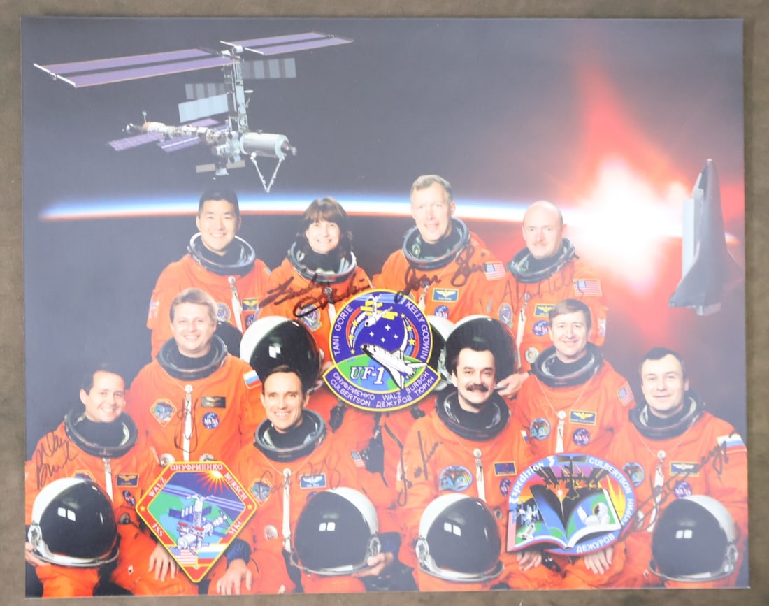 STS-108, Expedition 3 & 4 Crew Signed Photograph (1 of 2)