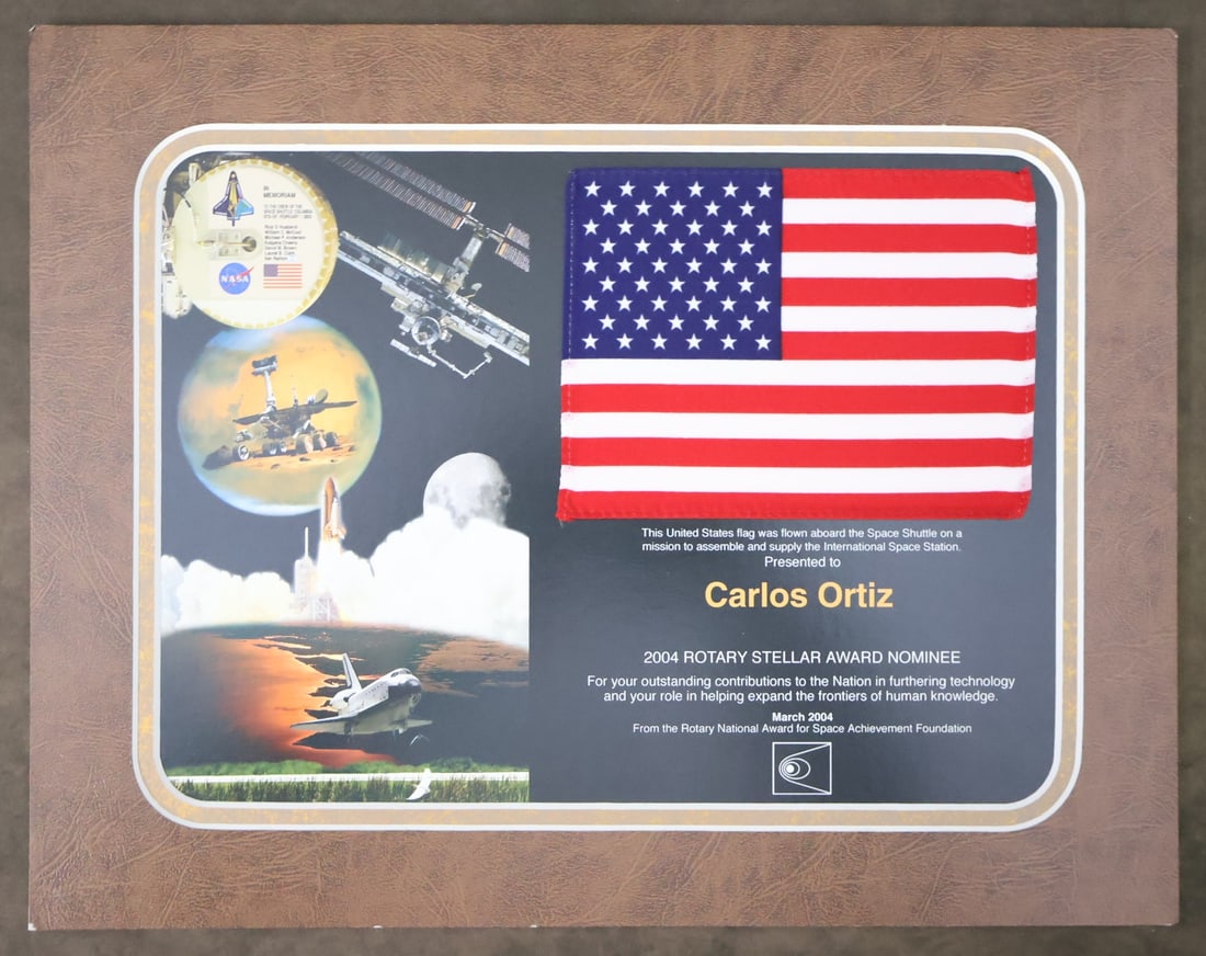 Space Shuttle Flown American Flag (1 of 2)