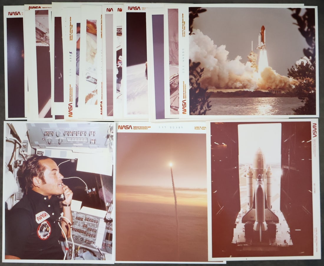36 - Space Shuttle Mission NASA Red Numbered Photographs (1 of 3)