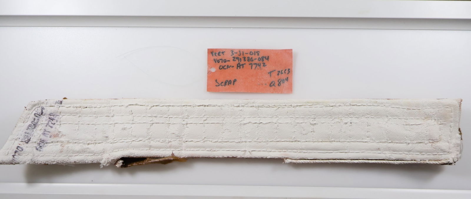 Flown Space Shuttle F.I.B. Insulation Blanket with Removal Papers & Scrap Tag (1 of 3)