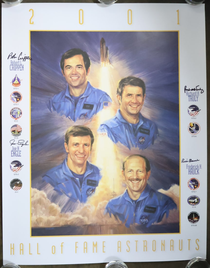 2001 Astronaut Hall of Fame Induction Poster Signed (1 of 5)