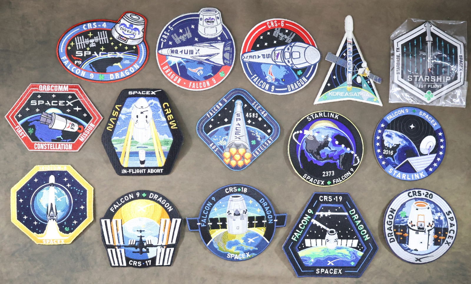 15- SpaceX Mission Patches (1 of 2)