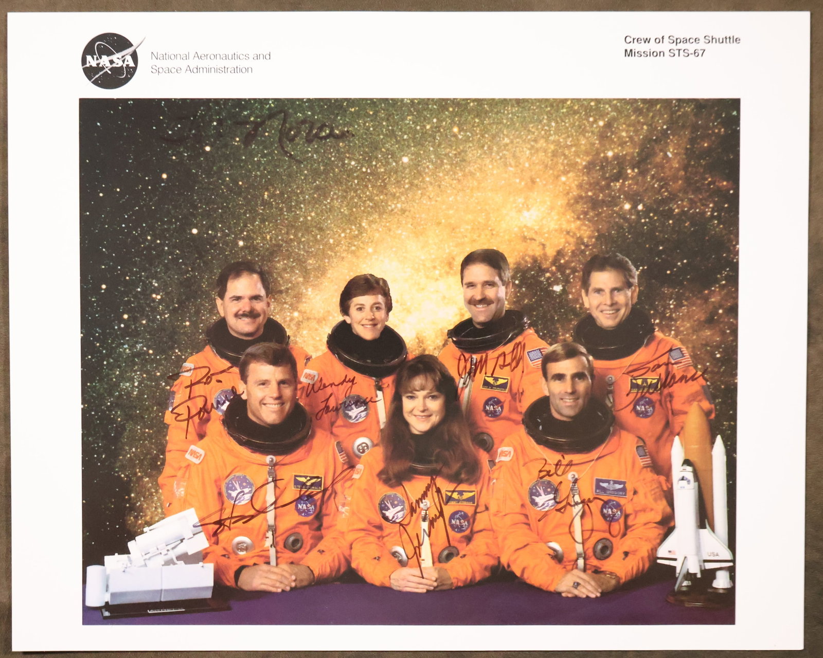 STS-67 Full Crew Signed NASA Lithograph (1 of 2)