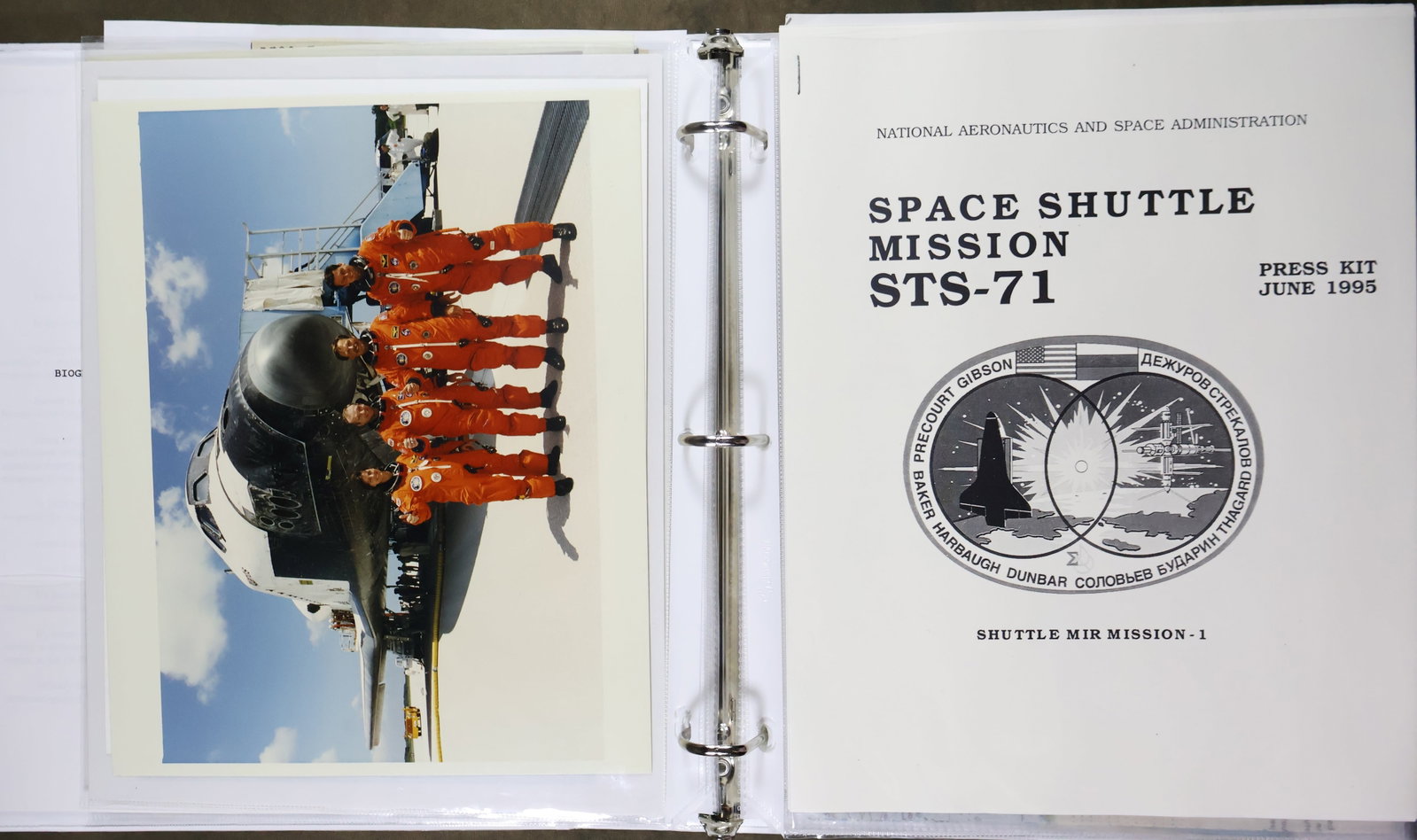 STS-71 Mission Multi Signed Collection - 8