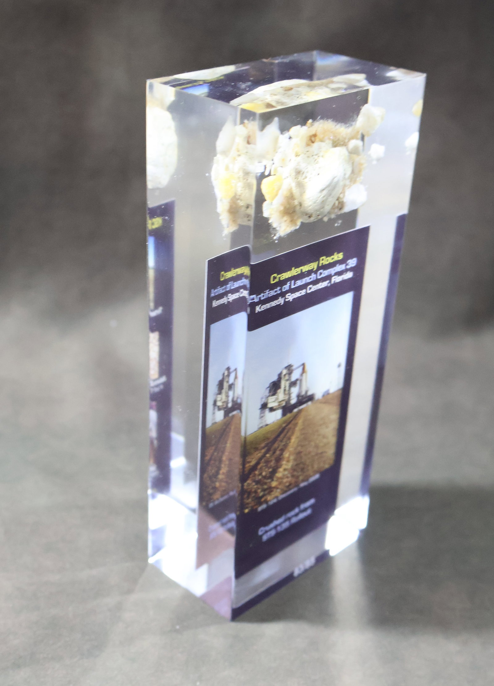 STS-135 Rollout Crawlerway Rocks Lucite Display (1 of 3)