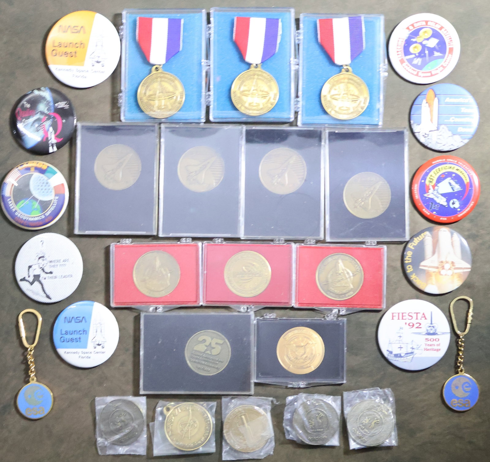 29 - Collection of Shuttle Mission Coins, Pins & Souvenirs (1 of 1)