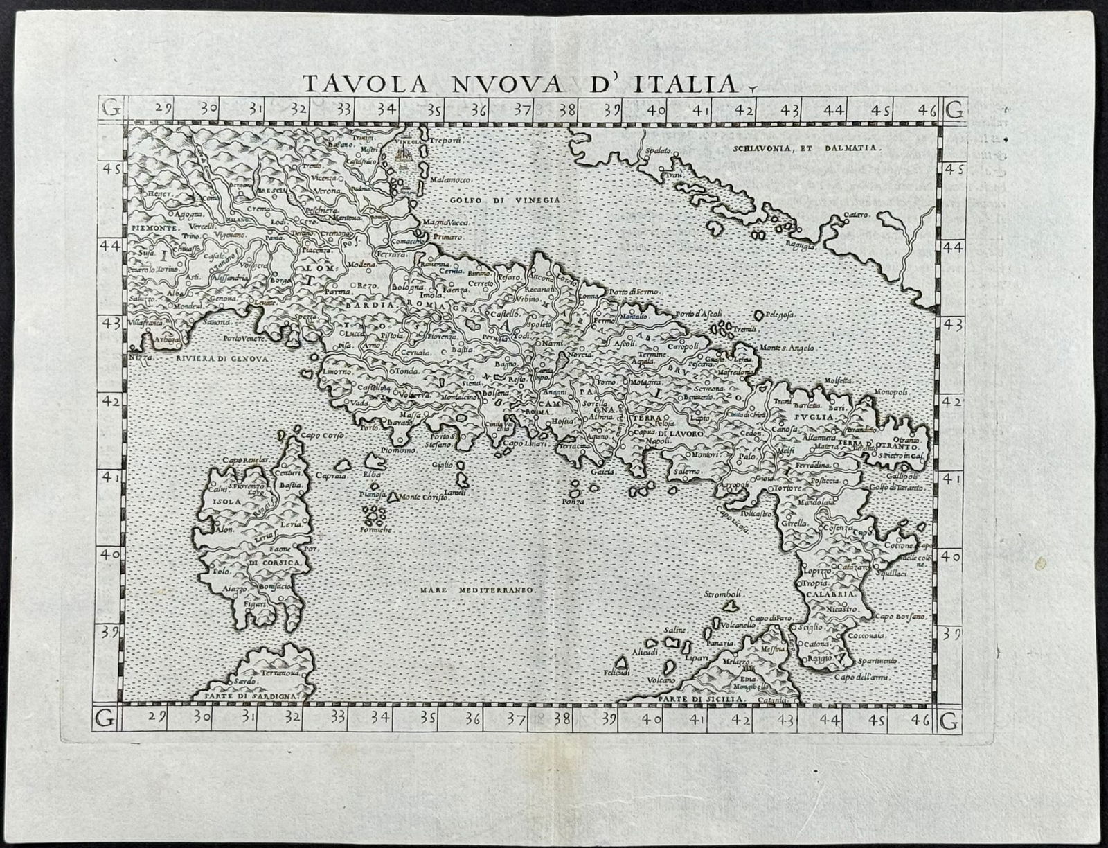 Ptolemy, pub. 1562 - Map of Italy (1 of 1)