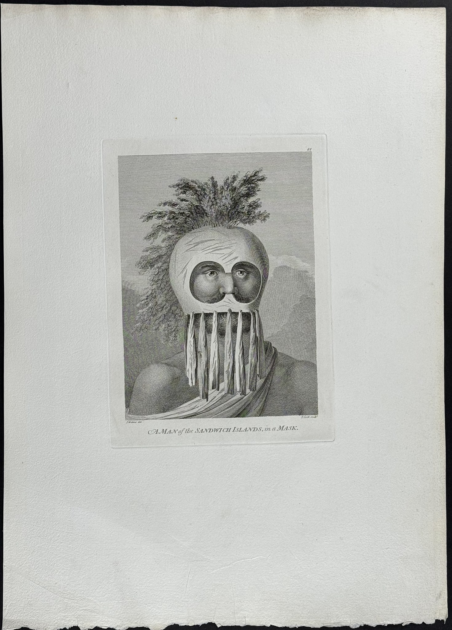 Captain Cook; Hawaii, Sandwich Islands - A Man of the Sandwich Islands, In a Mask. 66 (1 of 1)