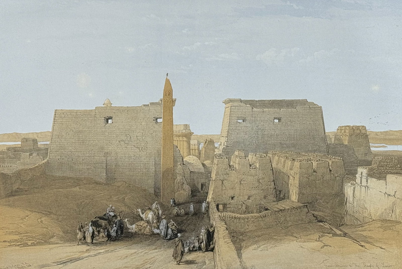 David Roberts - Grand Entrance to the Temple of Luxor (1 of 2)